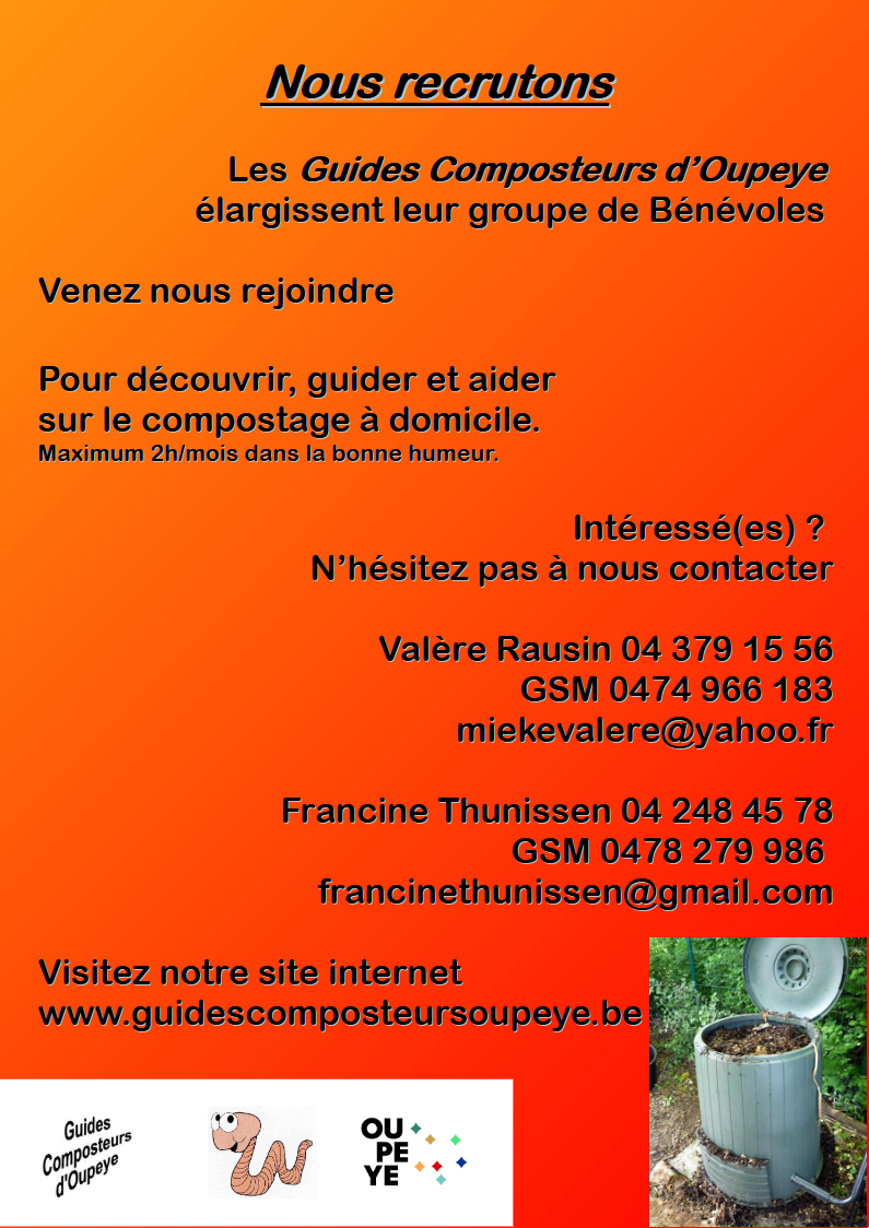 Avis de recrutement fond orange